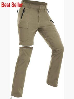 Convertible Zip-Off Quick-Dry Hiking Pants, 85% Nylon 15% Spandex